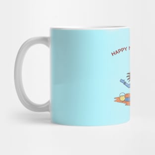 Happy Maha Shivratri - Calm Mahadev, Lord Shiva meditating in the Himalayas cute illustration Mug